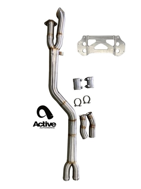Active Autowerke G87 M2 Signature single mid-pipe with G87-brace w resonator