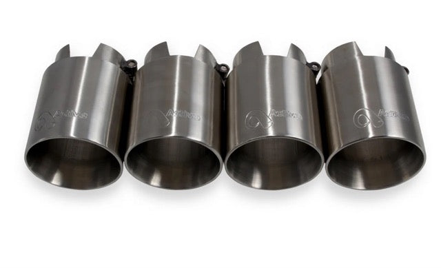 F8X BMW M2C M3 & M4 Rear Exhaust Tips - for Active exhausts - Carbon fiber over black chrome