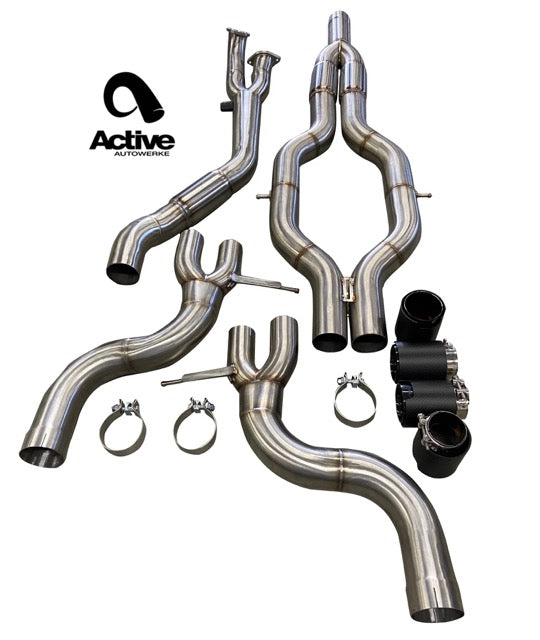 G80/G82 M3/M4 Signature RACE ONLY Exhaust System - GOLIATH - Full race only exhaust - Brushed Tips