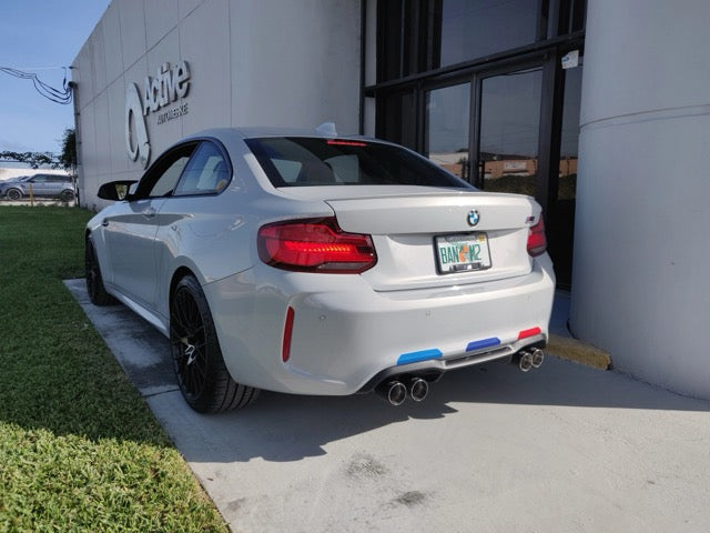 F87 M2 Competition Signature Exhaust System includes Active F-brace (Carbon Tips)