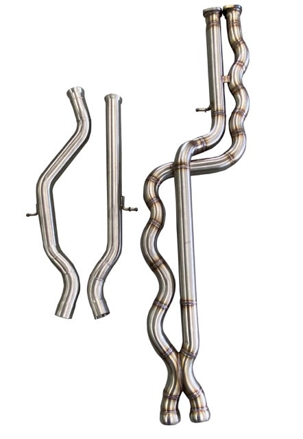F8X BMW M3 & M4 Gen2 Equal Length Mid Pipe includes Active F-brace-Equal Length Mid Pipe w AWE Switchpath custom connect