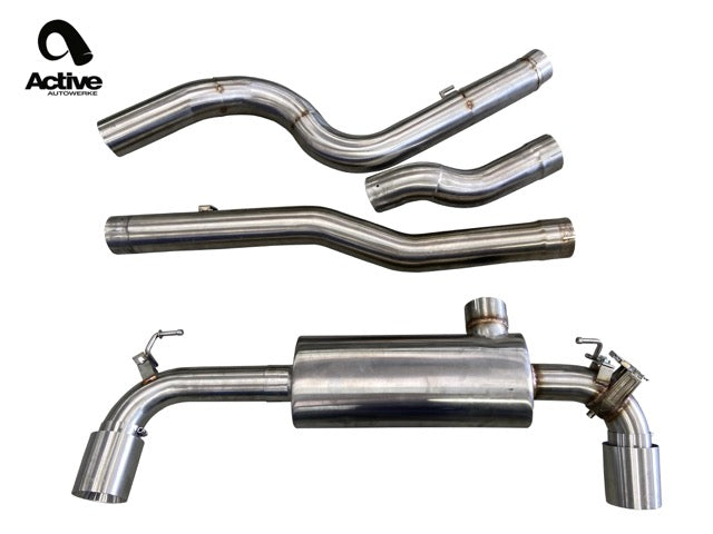 Supra Performance Cat-Back Exhaust System by AA - Supra MKV A90/A91 Rear Exhaust with 100mm black stainless tips