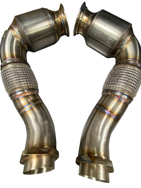S63 N63 Catted Downpipes | V8 BMW X5 M and X6 M X5 X6 550i 650i Flange - From 2010 to 2012