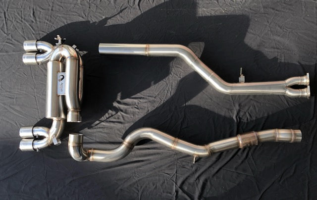 Active Autowerke F8X M3 M4 Signature Exhaust System includes Active F-brace - Carbon Tips