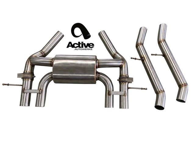 G80 M3 and G82 M4 Valved Rear Axle-back Exhaust w Tips w carbon fiber tips
