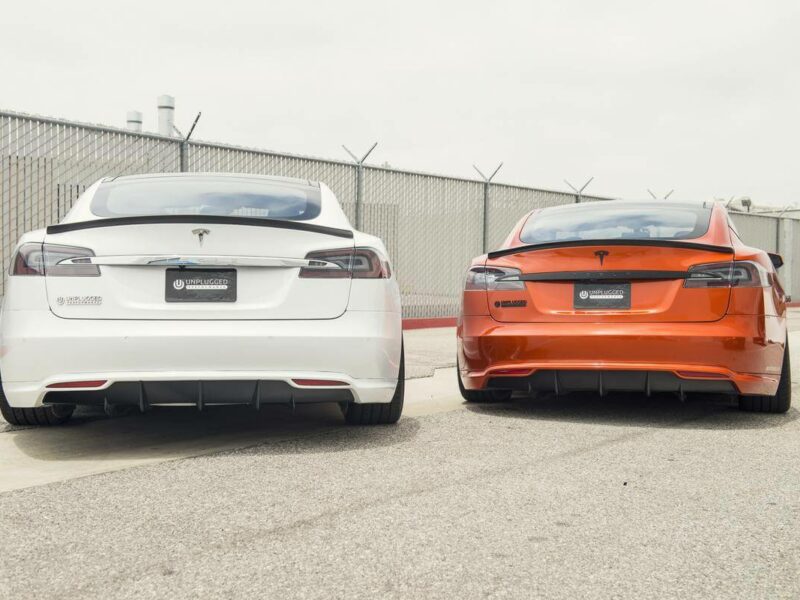 Unplugged Performance Tesla Model S Rear Under Spoiler and Diffuser System, Urethane