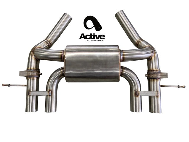 G87 M2 Valved Rear Axle-back Exhaust w Tips w matte black tips