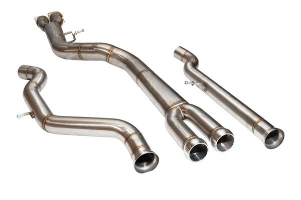 F8X BMW M3 & M4 Mid Pipe includes Active F-brace. Rear Muffler: Non-resonated