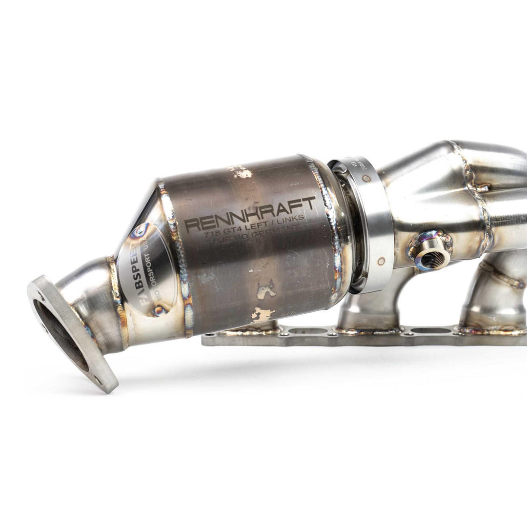 Fabspeed Porsche 718 GT4 / GTS / Spyder RENNKRAFT® Modular Street and Racing Headers with HJS Catalytic Converters (2020+)