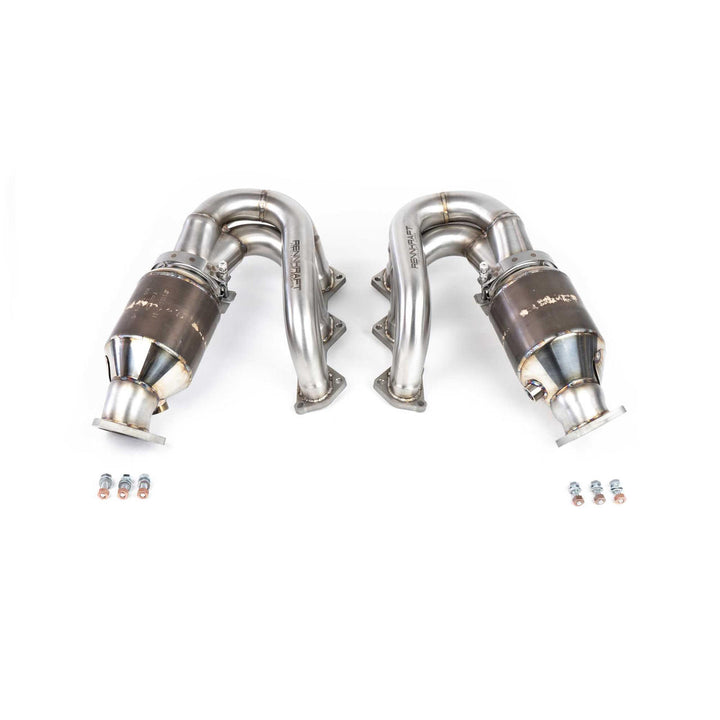 Fabspeed Porsche 718 GT4 / GTS / Spyder RENNKRAFT® Modular Street and Racing Headers with HJS Catalytic Converters (2020+)