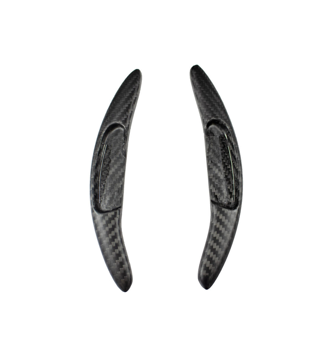 Carbon Fiber GT Style Extended Shifter Paddles, Matte - McLaren 650S