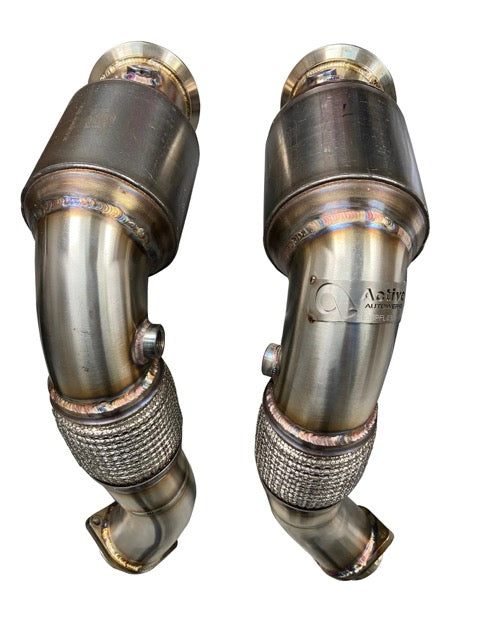 S63 N63 Catted Downpipes | V8 BMW X5 M and X6 M X5 X6 550i 650i Flange - From 2010 to 2012