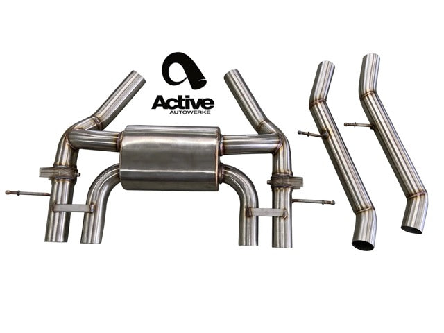 G87 M2 Valved Rear Axle-back Exhaust w Tips w matte black tips