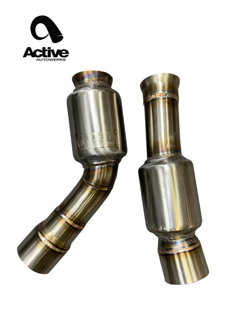 F8X BMW M3 & M4 Gen2 Equal Length Mid Pipe includes Active F-brace-Equal Length Mid Pipe w AWE Switchpath custom connect