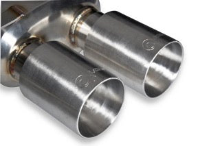 Maad Maxx - F8X BMW M3 & M4 Rear Exhaust Section - 3 Can Valved - Exhaust w Tips w brushed tips