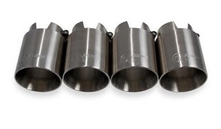 Maad Maxx - F8X BMW M3 & M4 Rear Exhaust Section - 3 Can Valved - Exhaust w Tips w brushed tips