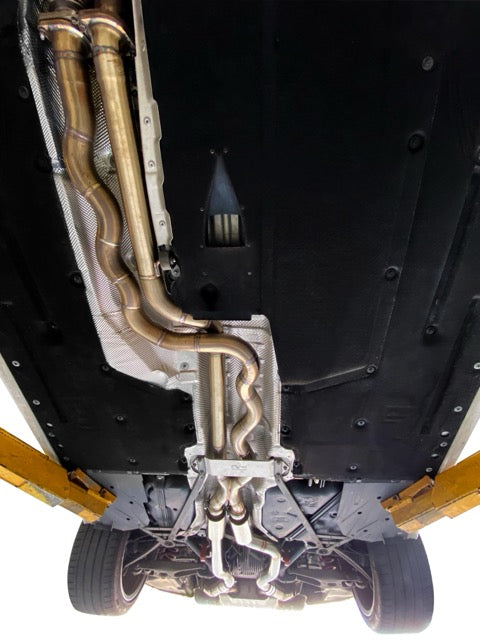 F8X BMW M3 & M4 Gen2 Equal Length Mid Pipe includes Active F-brace-Equal Length Mid Pipe w AWE Switchpath custom connect