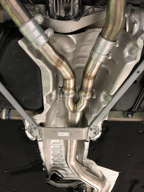 F87 BMW M2 Competition Mid Pipe includes Active F-brace - w Exhaust Dump