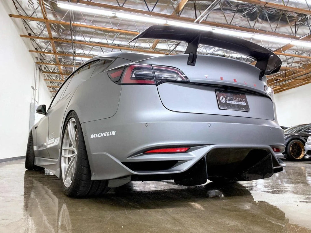 Unplugged Performance Tesla Model 3 Ascension Rear Bumper Diffuser Fins
