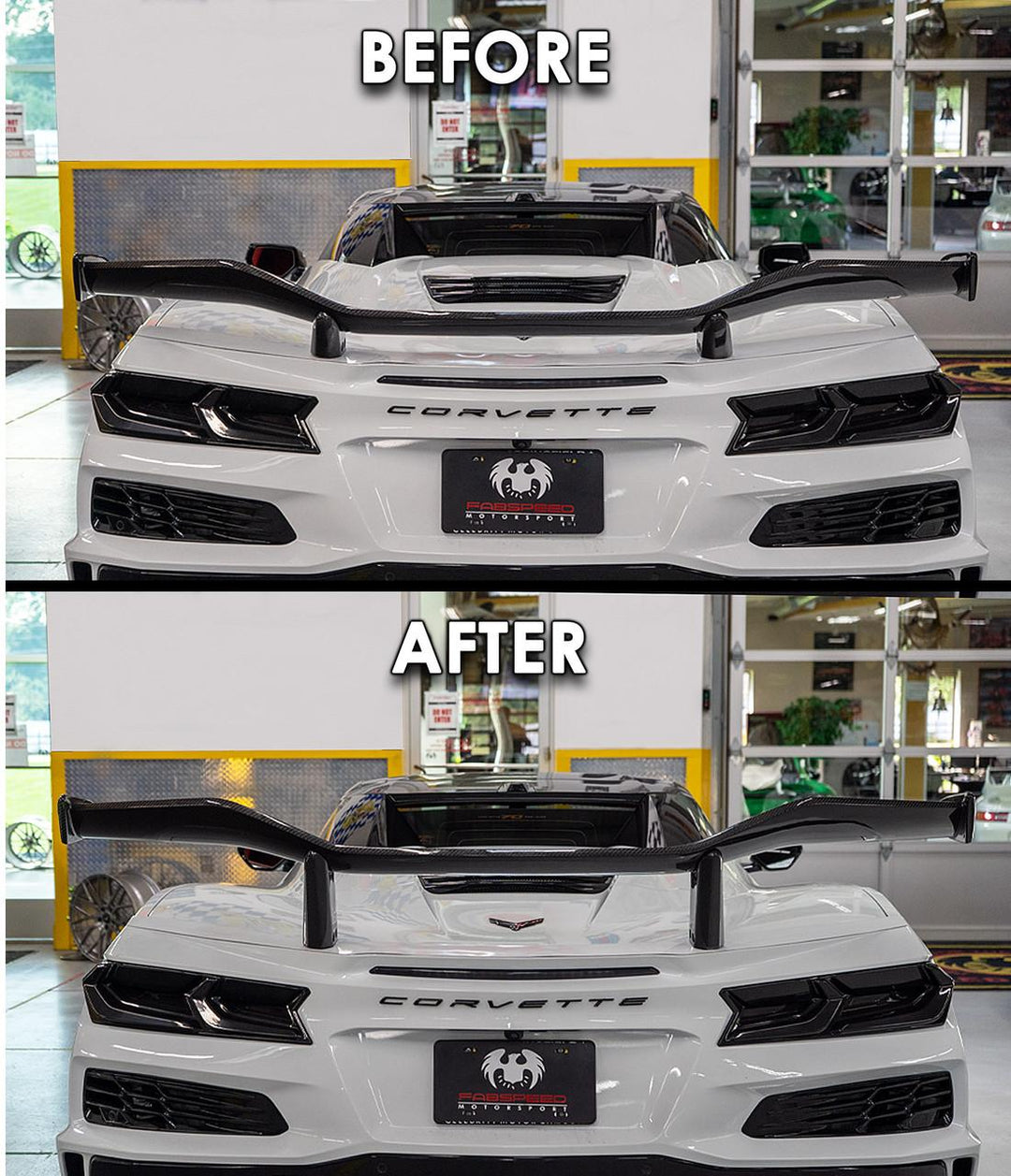 Fabspeed Motorsport 2023+ Chevrolet Corvette C8 Z06 w/ Z07 Package Carbon Fiber Wing Risers