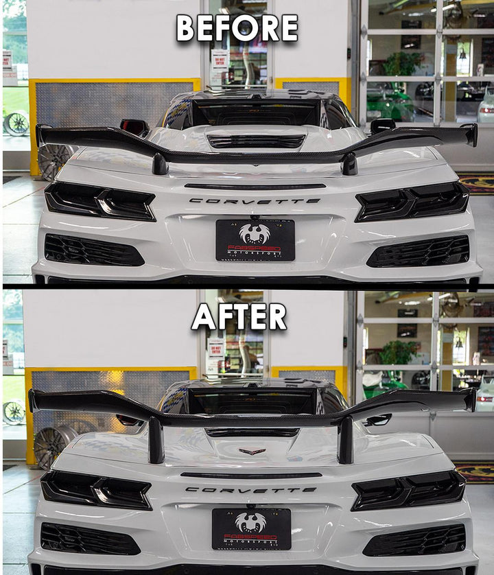 Fabspeed Motorsport 2023+ Chevrolet Corvette C8 Z06 w/ Z07 Package Carbon Fiber Wing Risers