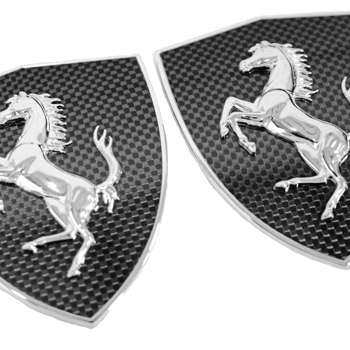 Carbon Fiber Ferrari Replica Scuderia Shields - Fender Badges 458 Speciale Aperta Ferrari