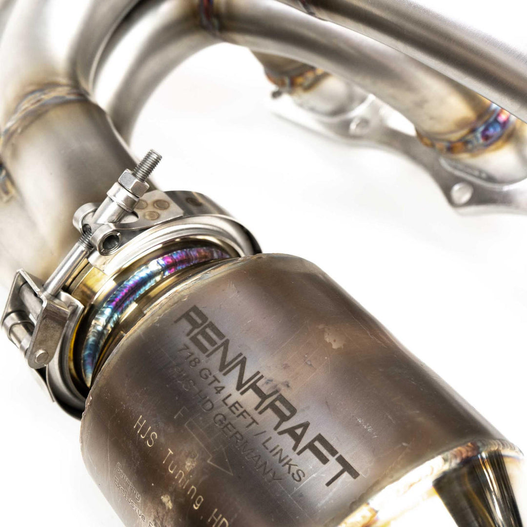 Fabspeed Porsche 981 Cayman GT4 / Boxster Spyder RENNKRAFT® Modular Headers with HJS Catalytic Converters (2015-2016)