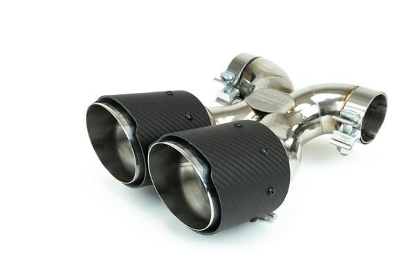 Fabspeed Porsche 987.2 Boxster / Cayman, Cayman R, Spyder Maxflo True X-Pipe with Dual Tips (2009-2012)