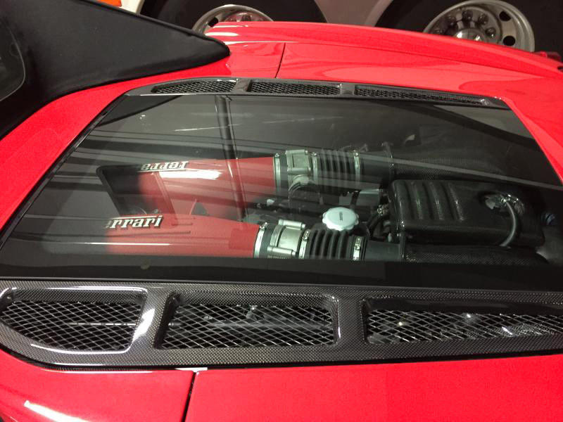 Carbon Fiber Scuderia/Coupe Engine Bay Panels with Rear Firewall Panel F430 Ferrari