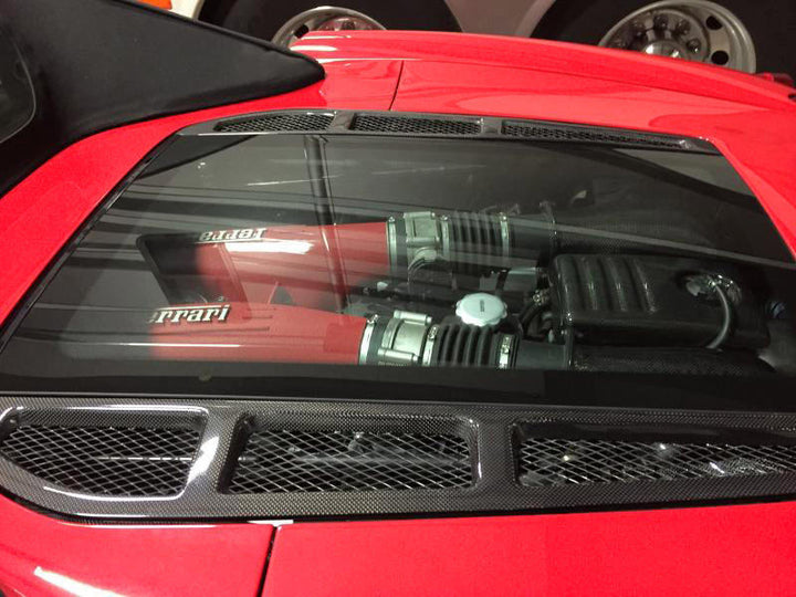 Carbon Fiber Scuderia/Coupe Engine Bay Panels with Rear Firewall Panel F430 Ferrari