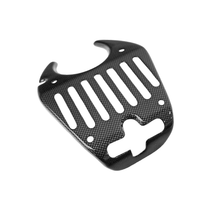 Carbon Fiber Rear Hatch Lock Cover - ECG Speciale Version w/Red Stripe 458 Speciale Aperta Ferrari