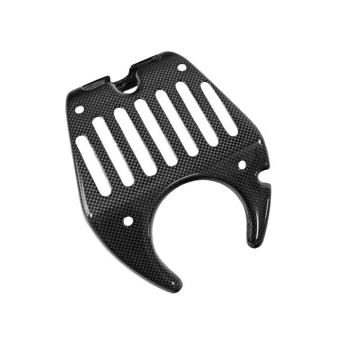 Carbon Fiber Rear Hatch Lock Cover - ECG Speciale Version w/Red Stripe 458 Speciale Aperta Ferrari