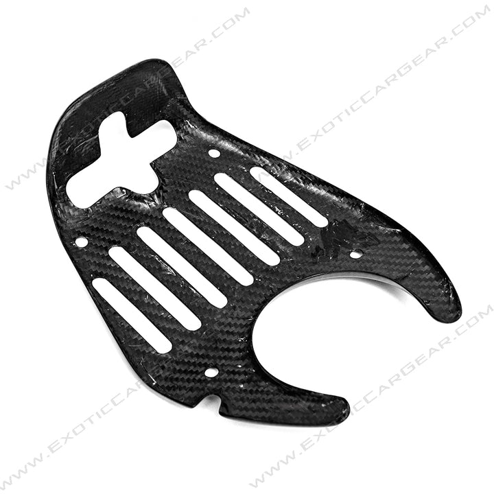 Carbon Fiber Rear Hatch Lock Cover - ECG Speciale Version w/Red Stripe 458 Speciale Aperta Ferrari