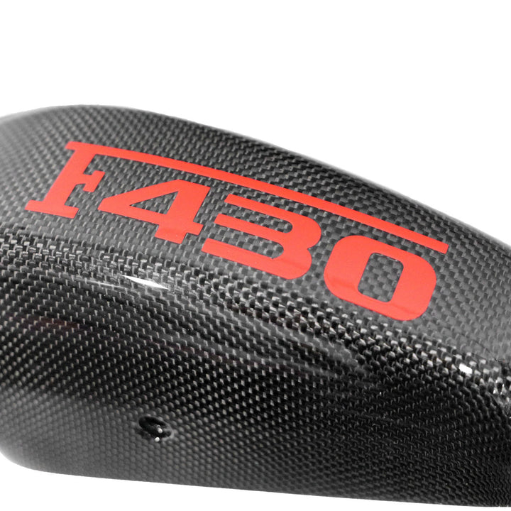 Carbon Fiber Mirror Housings With Custom Colored "F430" Text F430 Ferrari