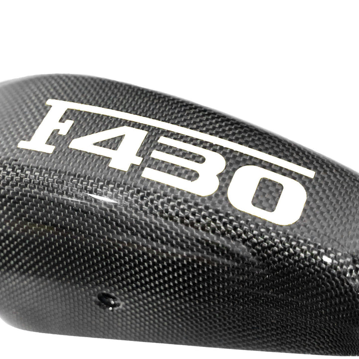 Carbon Fiber Mirror Housings With Custom Colored "F430" Text F430 Ferrari