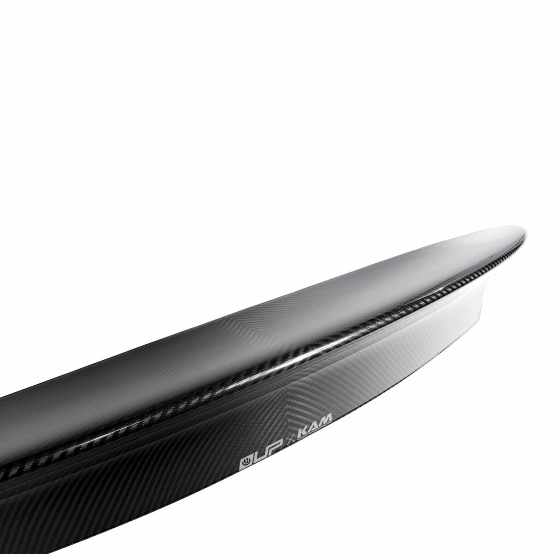 Unplugged Performance Model S Long Tail Trunk Spoiler, Prepreg Carbon Fiber, Gloss Clear