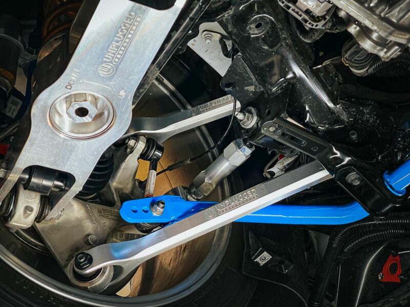 Unplugged Performance Tesla Model 3 and Y Billet Rear Trailing Arm Set aka Lower Aft Link