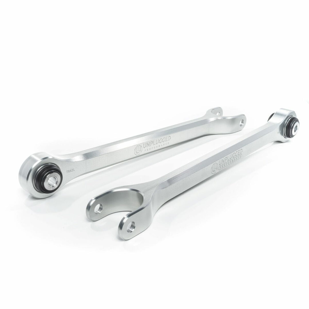 Unplugged Performance Tesla Model 3 and Y Billet Rear Trailing Arm Set aka Lower Aft Link