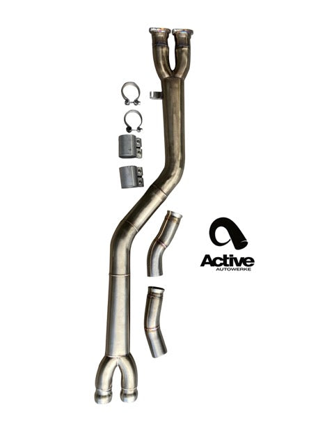 Active Autowerke X3M / X4M Signature single mid-pipe with $90 fixed price shipping in lower 48 states - Mid-pipe only