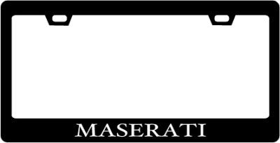 Fabspeed Maserati CF Plate Frame Silver TEXT