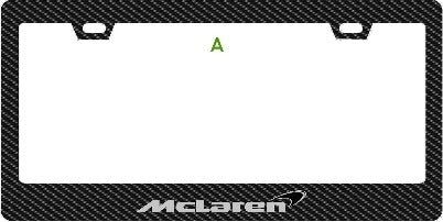 McLaren CF Plate Frame SILVER TEXT only Outline Swoop