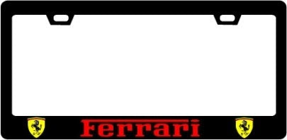 Fabspeed Ferrari Scuderia CF Plate Frame RED Text and Logo