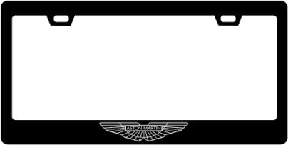Fabspeed Aston Martin CF Plate Frame SILVER Logo Only