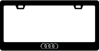 Fabspeed AUDI CF Plate Frame Silver Logo Only 2X2