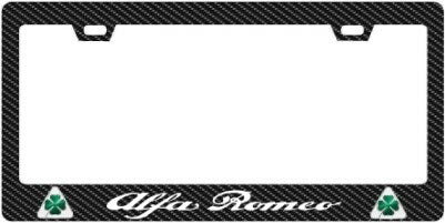 Fabspeed Alfa Romeo Quadrifoglio Plate Frame Logo & White Text 2x2