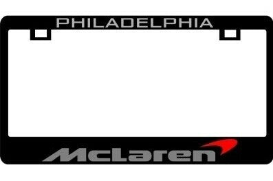 Fabspeed McLaren CF Plate Frame GREY TEXT with Orange Swoop