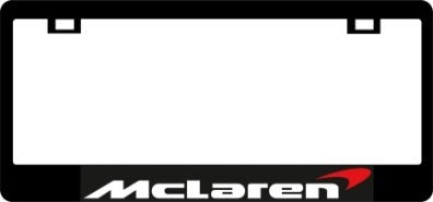 Fabspeed McLaren CF Plate Frame WHITE TEXT with Orange Swoop