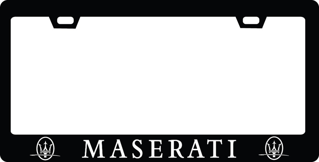 Fabspeed Maserati CF Plate Frame WHITE TEXT ONLY 2x2