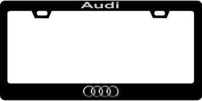 Fabspeed AUDI CF Plate Frame Silver logo top and Bottom 2X2