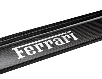 OEM Door Steps - Door Sills Imbeded "Ferrari" Silver Script